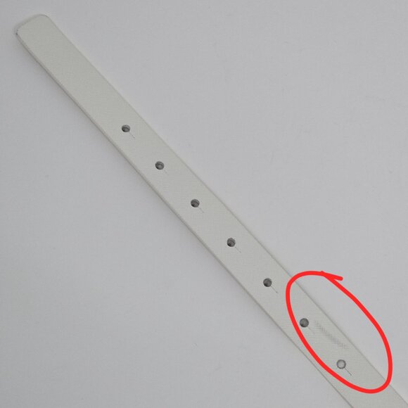 Kate Spade Leather Slim White Belt with Glitter Spade Buckle, Small - Picture 11 of 15